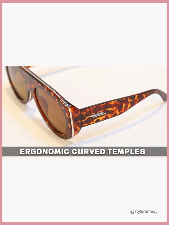 Oversized Aviator Sunglasses with UV Protection for Driving Traveling main image 3